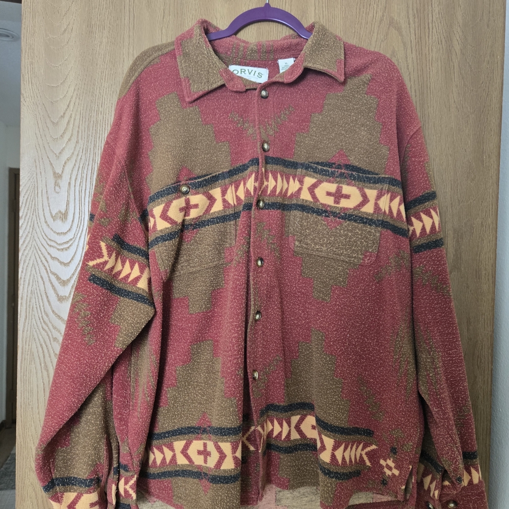 Orvis Red and Brown Southwestern Jacket